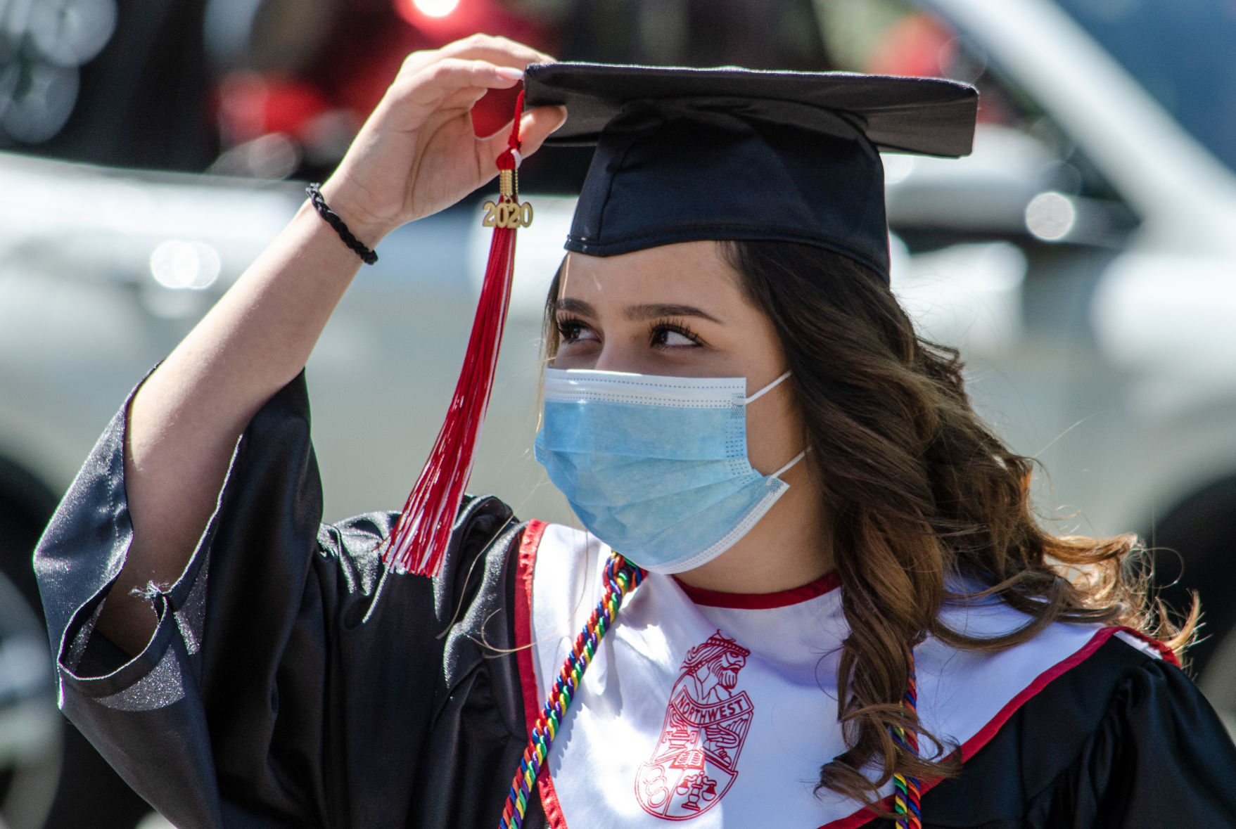 Northwest Guilford High School's drive-thru graduation